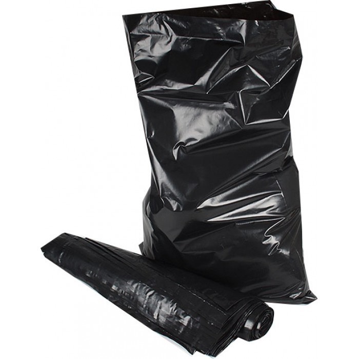 Bolsa p/basura negra 70+30x120 (1 kg) - Desechables amigables
