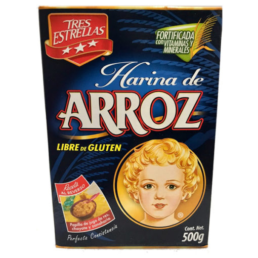 HARINA DE ARROZ TRES ESTRELLAS DE 500 GR.