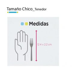 TENEDOR CHICO BIODEGRADABLE  ECO-CHOICE (COLORES VARIOS) 40/25 PZ.