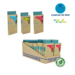 CUCHARA GRANDE BIODEGRADABLE ECO-CHOICE (COLORES VARIOS) 20/25 PZ.