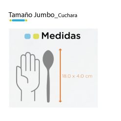 CUCHARA JUMBO BIODEGRADABLE ECO-CHOICE (COLORES VARIOS) 20/25 PZ.